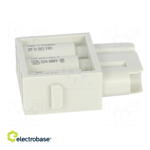 Connector: HAN | module | female | Han Modular C | PIN: 3 | w/o contacts image 3