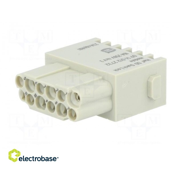 Connector: HDC | module | female | Han-Modular® | PIN: 12 | 10A | 250V image 2