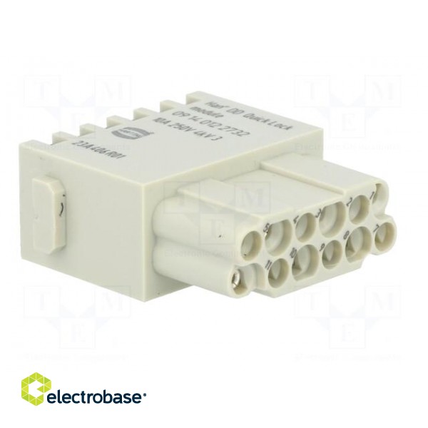 Connector: HDC | module | female | Han-Modular® | PIN: 12 | 10A | 250V image 8