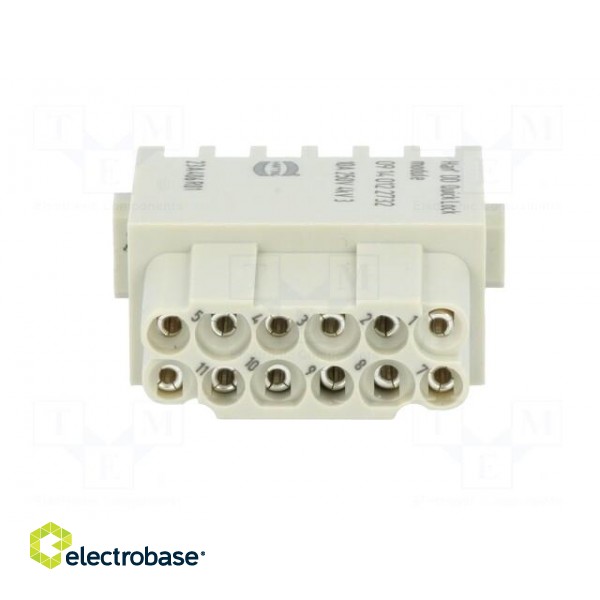 Connector: HDC | module | female | Han-Modular® | PIN: 12 | 10A | 250V image 9