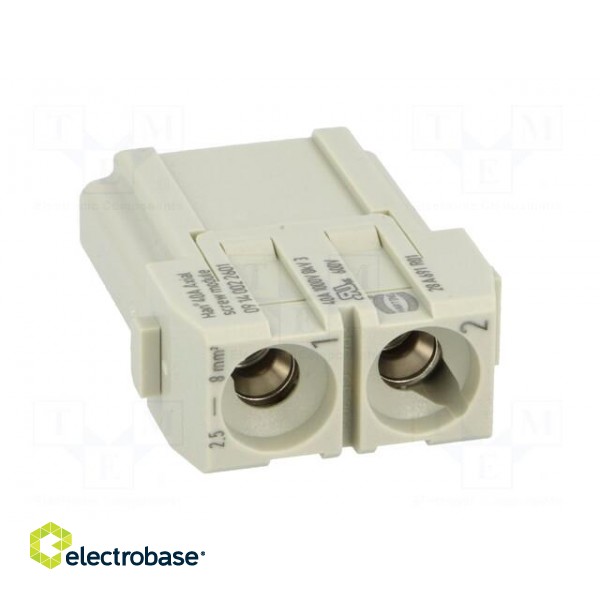 Connector: HDC | module | male | Han-Modular® | PIN: 2 | screw terminal фото 5