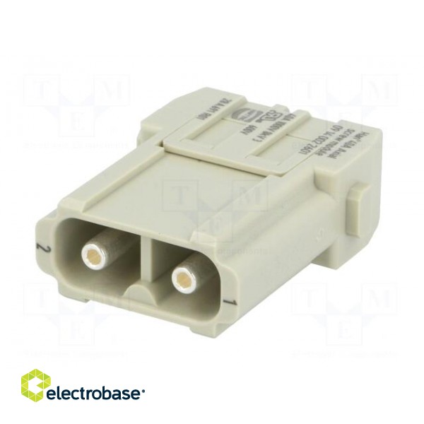 Connector: HDC | module | male | Han-Modular® | PIN: 2 | screw terminal фото 2