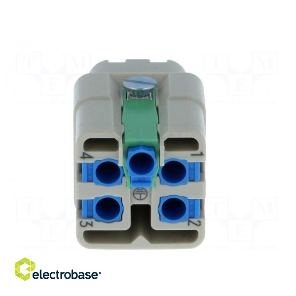 Connector: HDC | contact insert | female | Han® A | PIN: 5 | 4+PE | 10A image 5