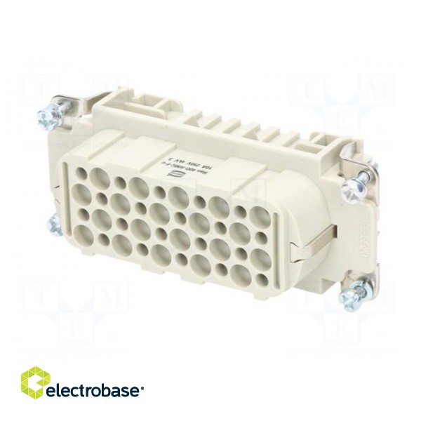 Connector: HDC | contact insert | female | Han® HMC | PIN: 40 | 40+PE фото 2