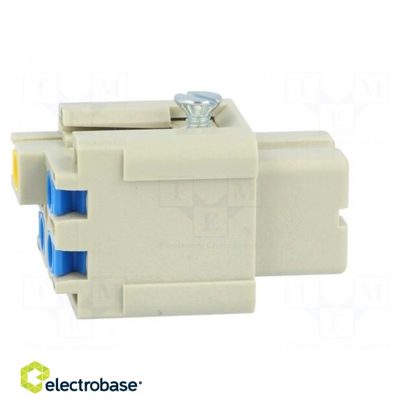 Connector: HDC | contact insert | female | Han® A | PIN: 4 | 3+PE | 10A image 7