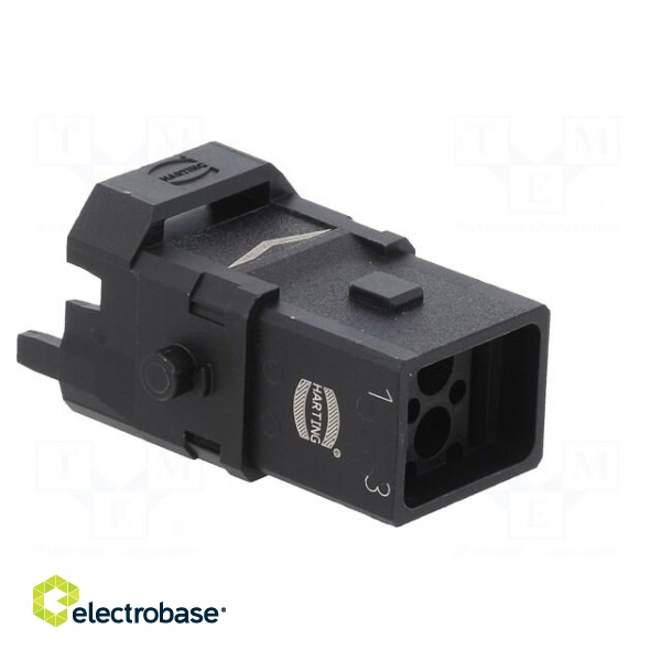 Connector: HDC | contact insert | male | Han® 1A | PIN: 4 | 3P+PE image 4
