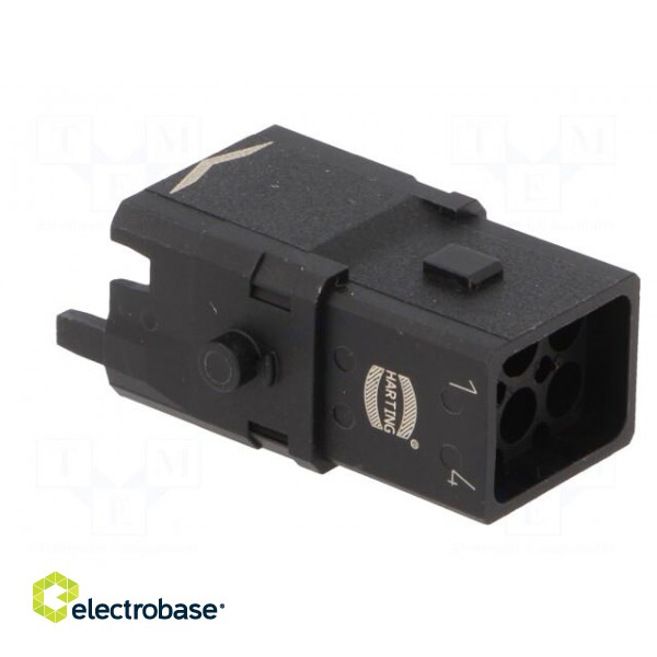Connector: HDC | contact insert | male | Han® 1A | PIN: 6 | 5+PE | size 1A paveikslėlis 8