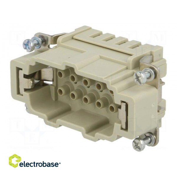 Connector: rectangular | male | Han Ex | PIN: 10 | 10+PE | size 10B | 16A image 1