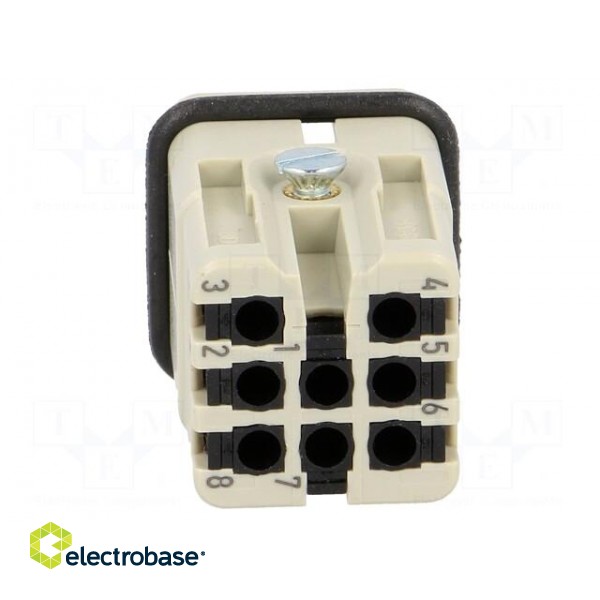 Connector: HDC | contact insert | male | Han® D | PIN: 8 | size 3A | 10A image 5