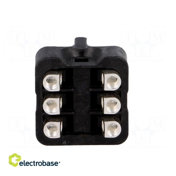 Connector: rectangular | male | Han Staf | PIN: 6 | size 3A | soldering image 9