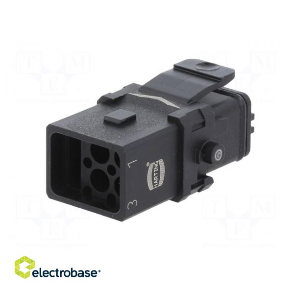 Connector: HDC | contact insert | female | Han® 1A | PIN: 4 | 3P+PE image 2