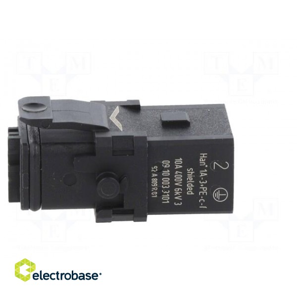 Connector: HDC | contact insert | female | Han® 1A | PIN: 4 | 3P+PE image 7
