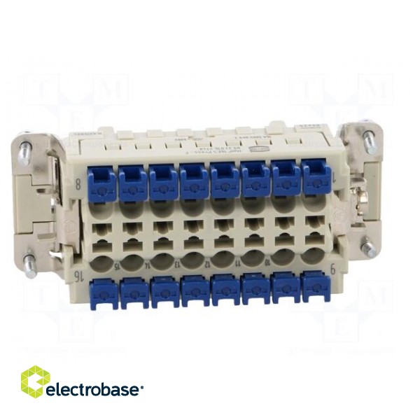 Connector: rectangular | female | Han ES Press | PIN: 16 | 16+PE | 16A image 5