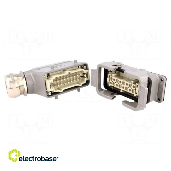 Connector: HDC | male + female | plug + socket,complete set | 16+PE image 1