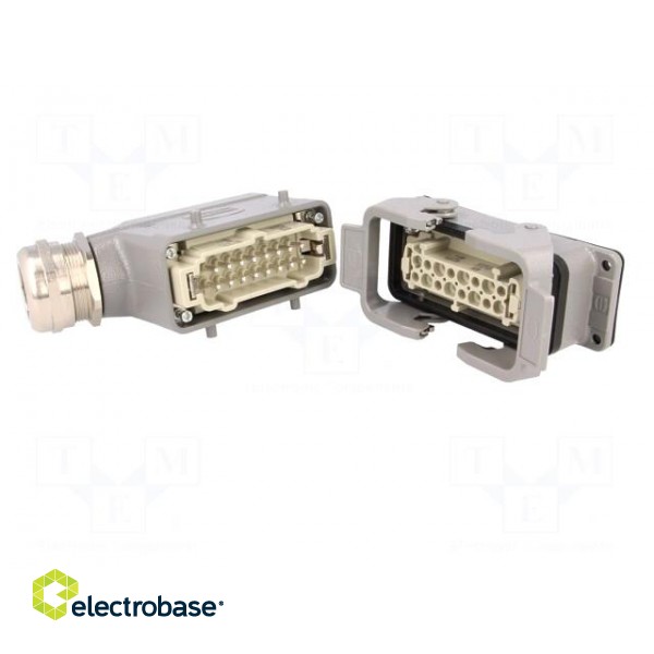 Connector: HDC | male + female | plug + socket,complete set | 16+PE image 2