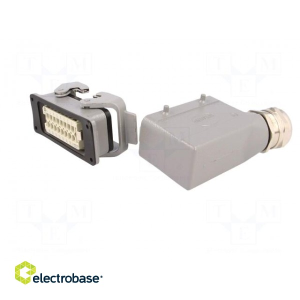 Connector: HDC | male + female | plug + socket,complete set | 16+PE image 6