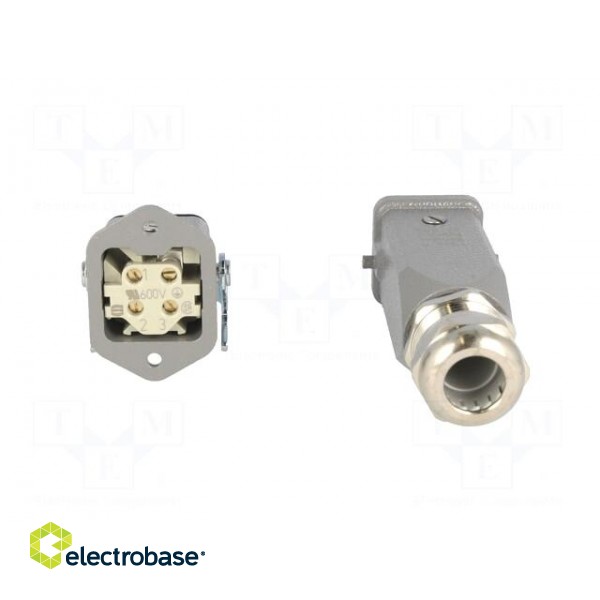 Connector: HDC | male + female | plug + socket,complete set | PIN: 4 image 5