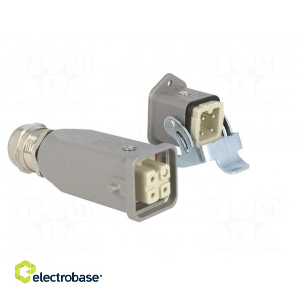 Connector: HDC | male + female | plug + socket,complete set | PIN: 4 image 8