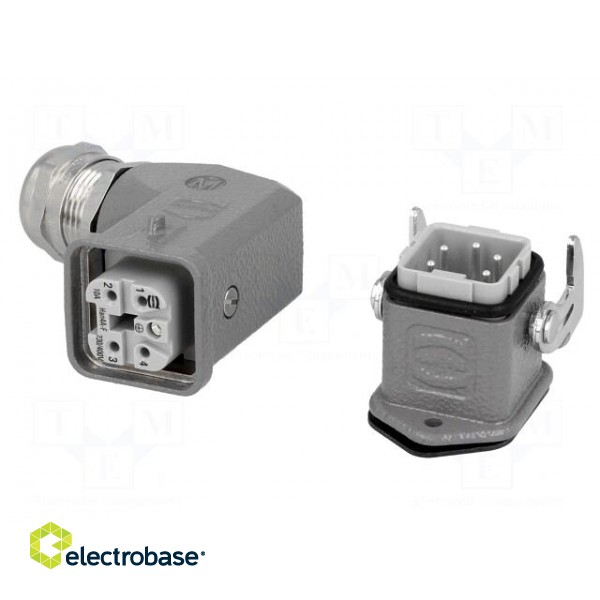 Connector: HDC | male + female | plug + socket,complete set | PIN: 5 image 1