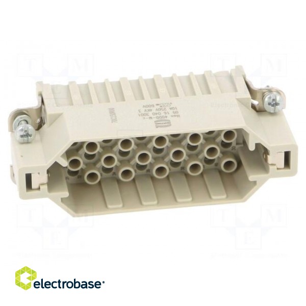 Connector: HDC | contact insert | male | Han® DD | PIN: 40 | 40+PE | 10A image 9