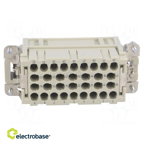 Connector: HDC | contact insert | male | Han® EE | PIN: 32 | 32+PE | 16A image 5