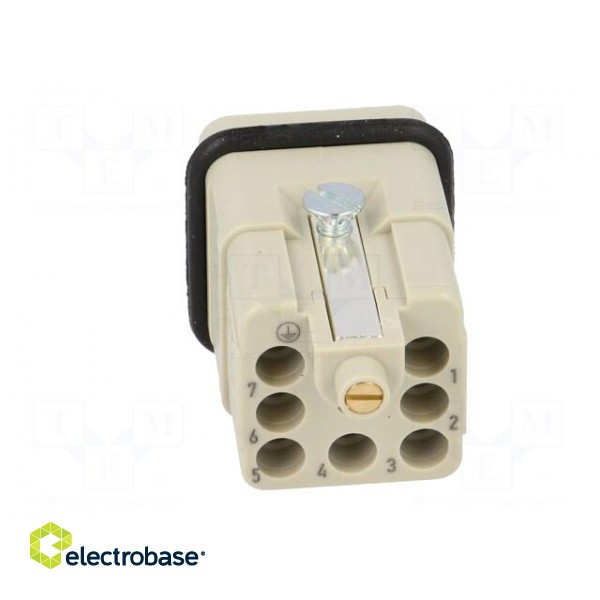 Connector: HDC | contact insert | male | Han Q | PIN: 8 | 7+PE | size 3A image 5