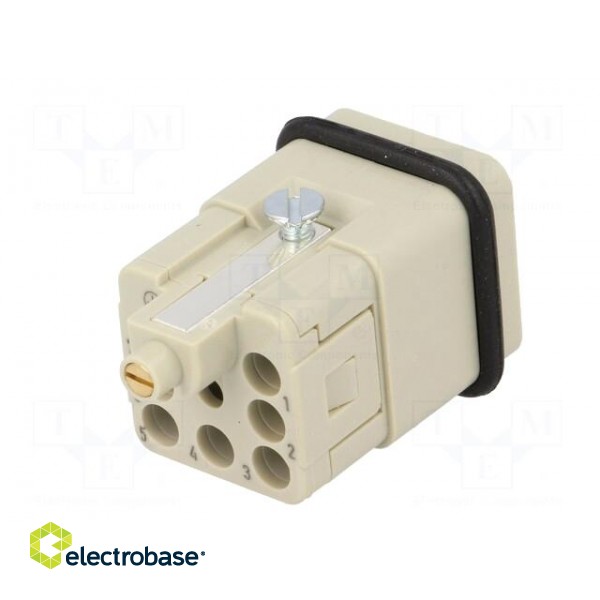 Connector: HDC | contact insert | male | Han Q | PIN: 8 | 7+PE | size 3A image 6