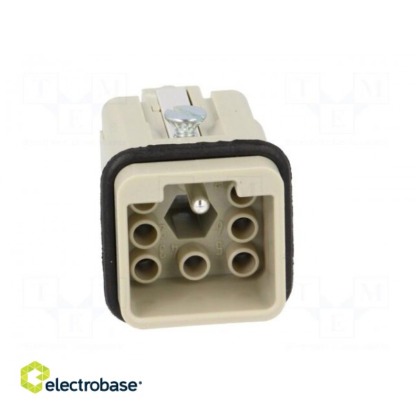 Connector: HDC | contact insert | male | Han Q | PIN: 8 | 7+PE | size 3A image 9