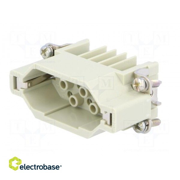 Connector: HDC | contact insert | male | Han® D | PIN: 15 | 15+PE | 10A image 2