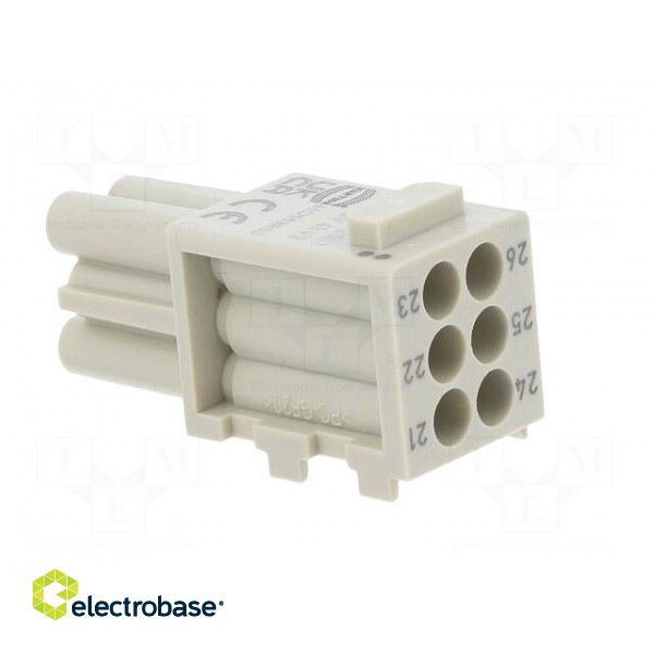 Connector: HDC | module | female | Han-Modular® Domino | PIN: 6 фото 4