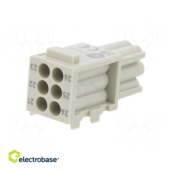 Connector: HDC | module | female | Han-Modular® Domino | PIN: 6 фото 6