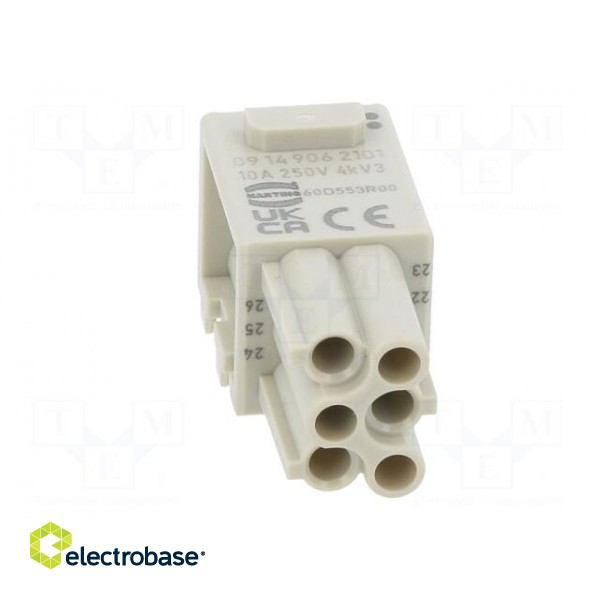 Connector: HDC | module | female | Han-Modular® Domino | PIN: 6 image 9