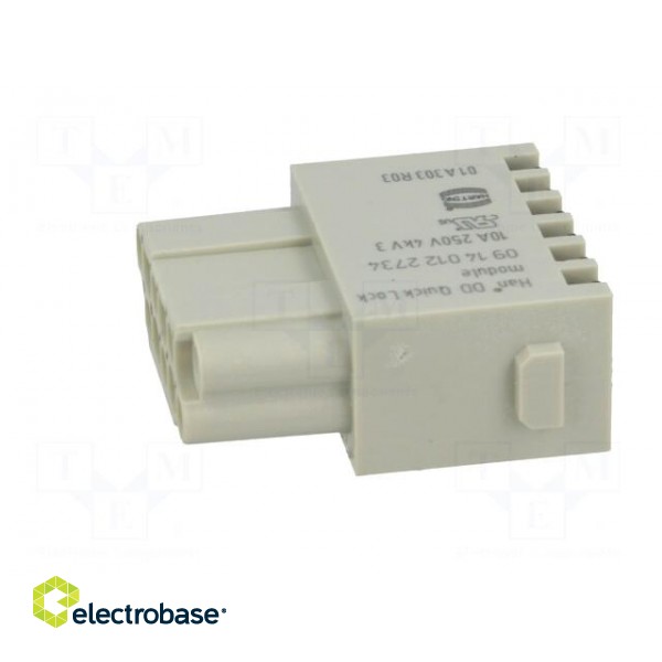 Connector: HDC | module | female | Han-Modular® | PIN: 12 | 10A | 250V image 3