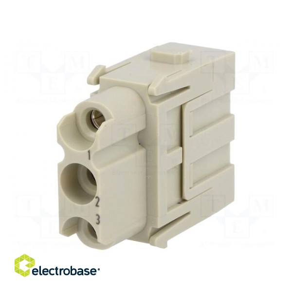 Connector: HDC | module | female | Han-Modular® | PIN: 3 | 40A | 690V фото 1