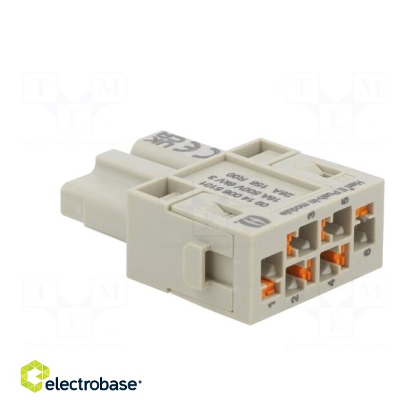 Connector: HDC | module | female | Han-Modular® | PIN: 6 | push-in | 16A image 4