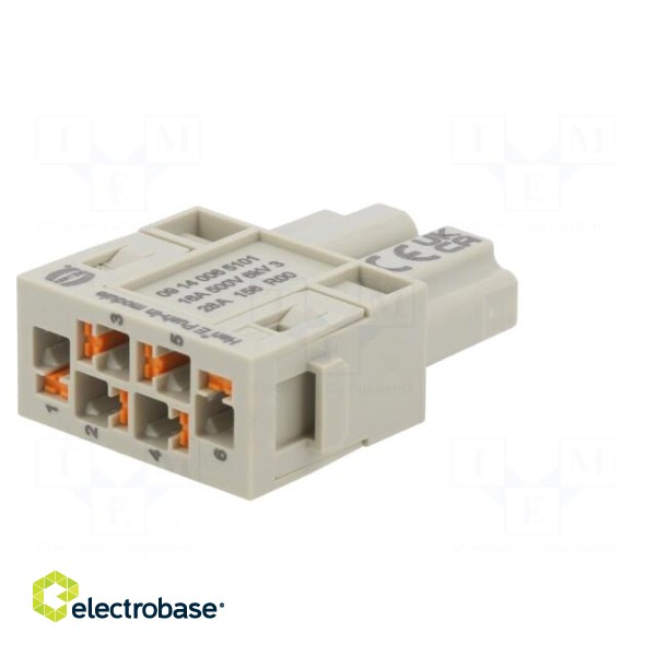Connector: HDC | module | female | Han-Modular® | PIN: 6 | push-in | 16A image 6