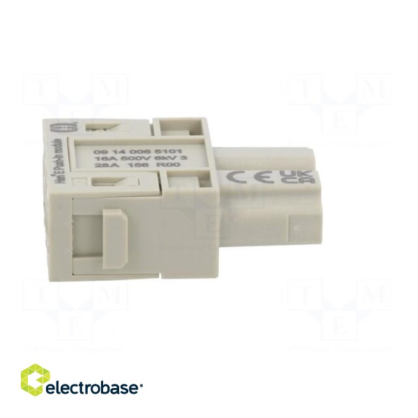 Connector: HDC | module | female | Han-Modular® | PIN: 6 | push-in | 16A image 7