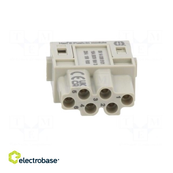 Connector: HDC | module | female | Han-Modular® | PIN: 6 | push-in | 16A image 9