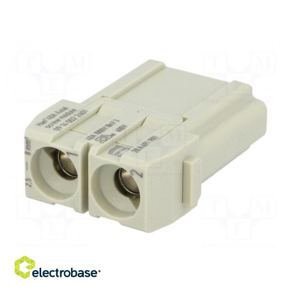 Connector: HDC | module | male | Han-Modular® | PIN: 2 | screw terminal paveikslėlis 6