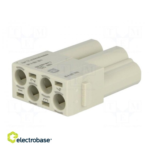 Connector: HDC | module | male | Han-Modular® | PIN: 4 | 40A | 830V image 6