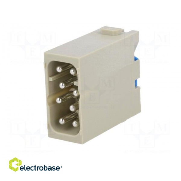 Connector: HDC | module | male | Han-Modular® | PIN: 8 | 16A | 400V фото 2