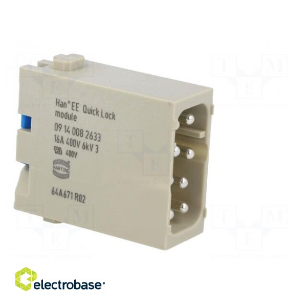Connector: HDC | module | male | Han-Modular® | PIN: 8 | 16A | 400V image 8