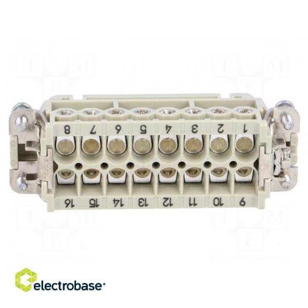 Connector: HDC | contact insert | female | Han® A | PIN: 16 | 16+PE | 16A image 5