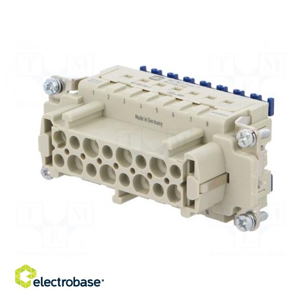 Connector: rectangular | female | Han ES Press | PIN: 16 | 16+PE | 16A image 2