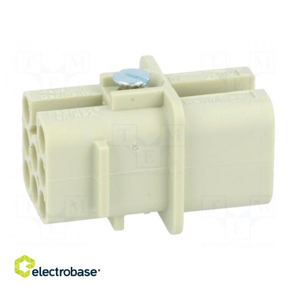 Connector: HDC | contact insert | female | Han® D | PIN: 8 | 7+PE | 10A image 7