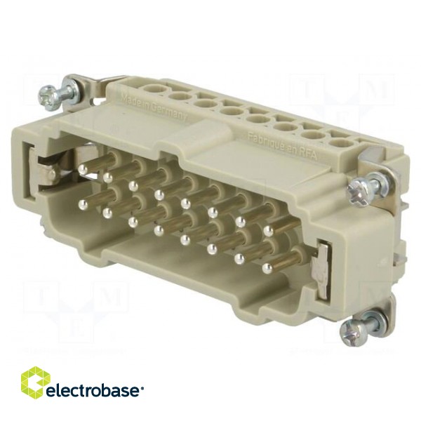 Connector: rectangular | male | Han Ex | PIN: 16 | 16+PE | size 16B | 16A paveikslėlis 1