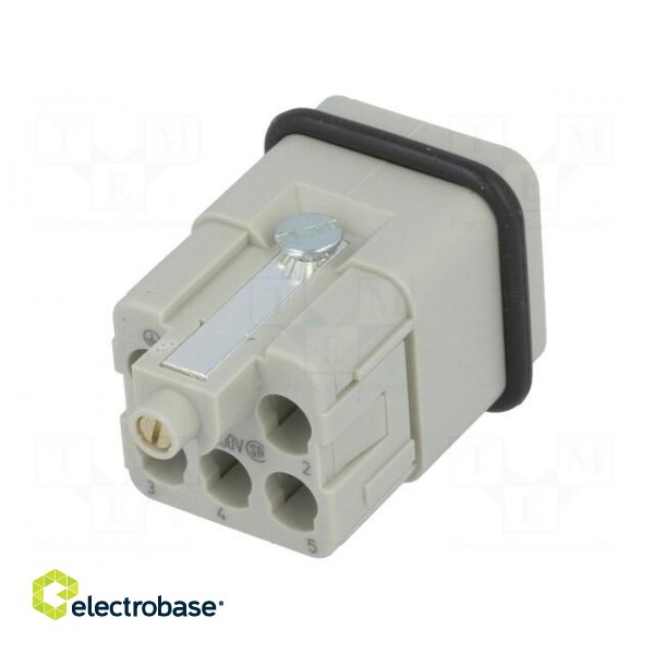 Connector: HDC | contact insert | male | Han Q | PIN: 6 | 5+PE | size 3A image 6