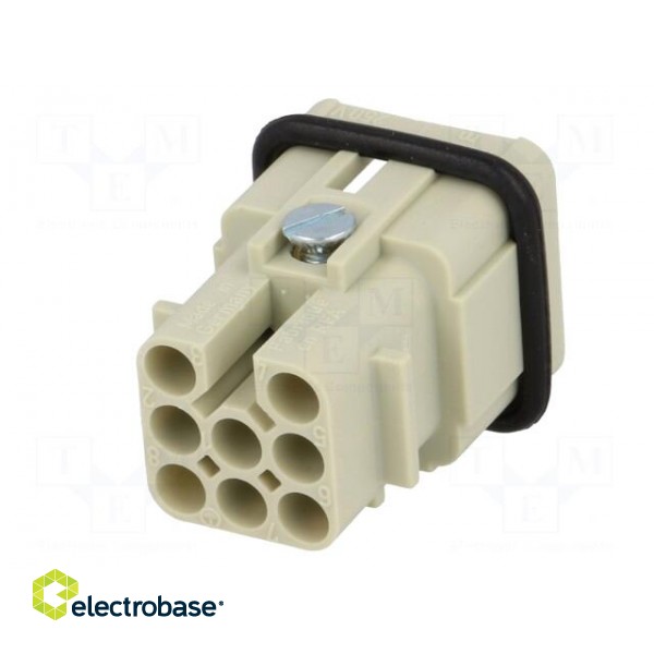 Connector: HDC | contact insert | male | Han® D | PIN: 8 | 7+PE | size 3A image 6