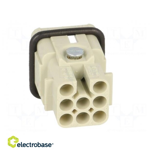 Connector: HDC | contact insert | male | Han® D | PIN: 8 | size 3A | 10A image 5