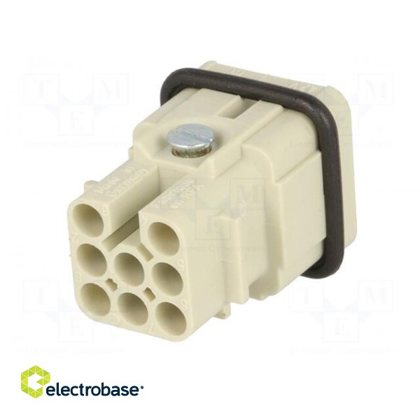 Connector: HDC | contact insert | male | Han® D | PIN: 8 | size 3A | 10A image 6